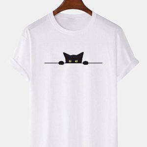 Guus | Black cat print T-shirt