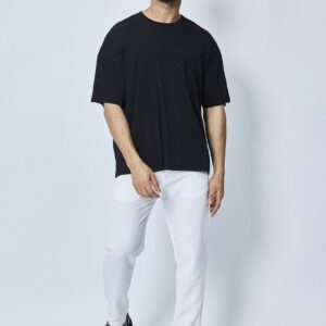 Oversized geplooid T-shirt