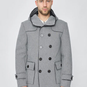 Klassieke effen jas met capuchon