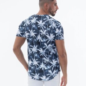 T-shirt met korte mouwen en palmboompatronen