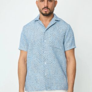 Chemise effet broderie avec des motifs carreaux