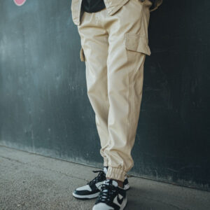 Joggingbroek van imitatieleer