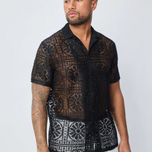 Doorschijnend kanten shirt