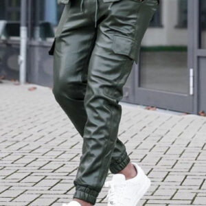 Joggingbroek van imitatieleer