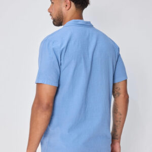 Effen overhemd met korte mouwen