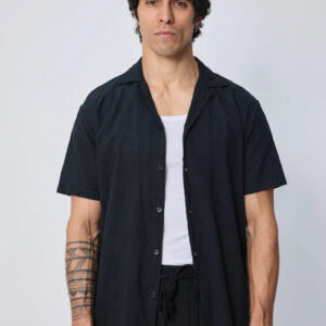 Effen overhemd met korte mouwen