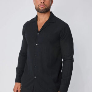 Effen overhemd met lange mouwen