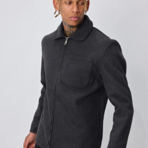 Effen herenjas zonder capuchon