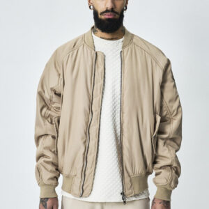 Gewatteerd bomberjack met reverskraag