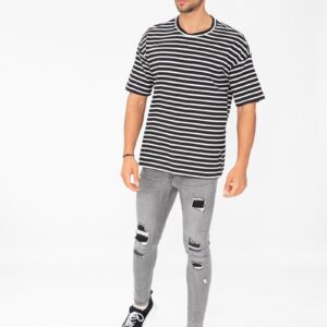 Oversized gestreept T-shirt