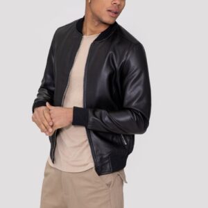 Kunstleren jack met rits