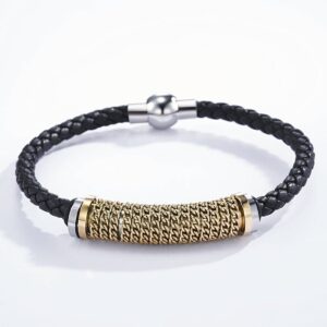 Armband cuir et acier