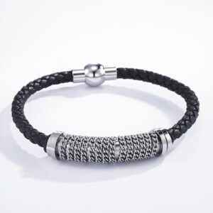 Armband cuir et acier