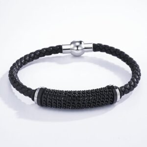 Armband cuir et acier
