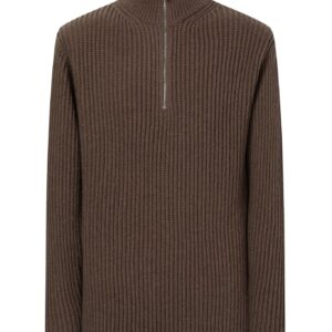 Gebreide truien met opstaande kraag met rits