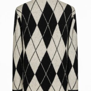 Gebreide trui met ruitpatroon
