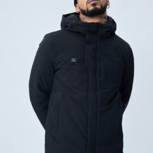 Korte verwarmde parka jas