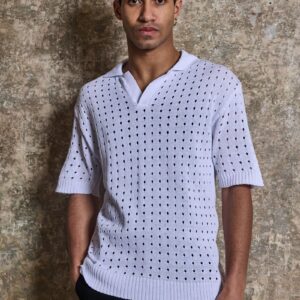 Poloshirt met korte mouwen en gaten