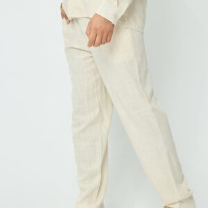 Broek met linneneffect