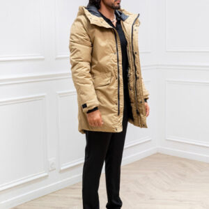 Halflange parka met capuchon