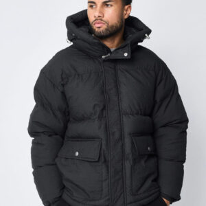 Gewatteerde en gepatroneerde capuchonjassen