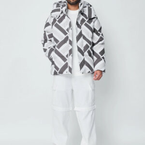 Pufferjack met abstract patroon