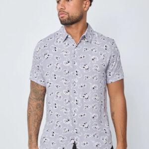 Overhemd met korte mouwen en bloemenprint