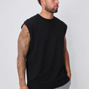 Oversized mouwloos t-shirt