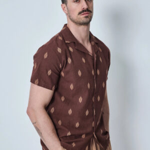 Overhemd met korte mouwen en grafische patronen