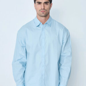 Effen overhemd met lange mouwen