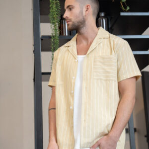 Gestreept overhemd met korte mouwen