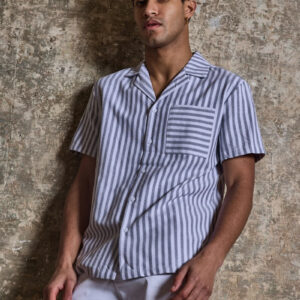 Gestreept overhemd met korte mouwen