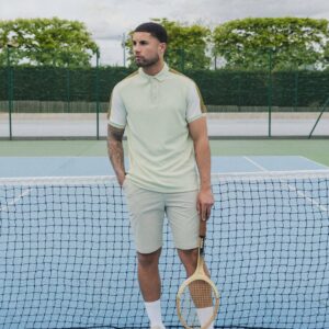 Driekleurig poloshirt met korte mouwen