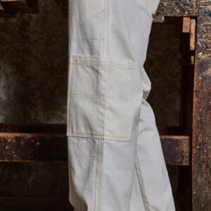 Effen doorgestikte broek