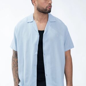 Effen overhemd met korte mouwen