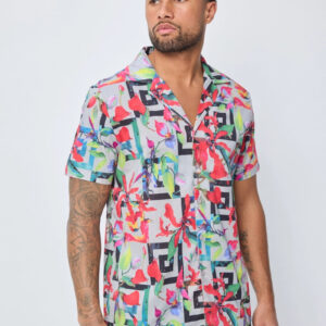 Kort mouwen shirt met abstracte patronen