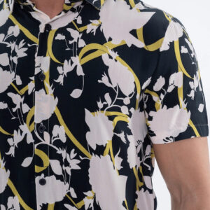 Kort mouwen shirt met abstract bloemenpatroon
