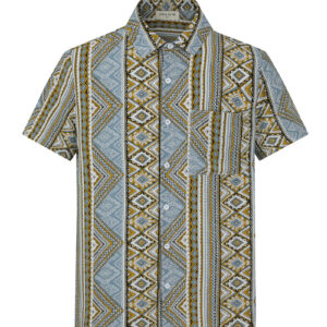 Overhemd met korte mouwen en geometrische patronen