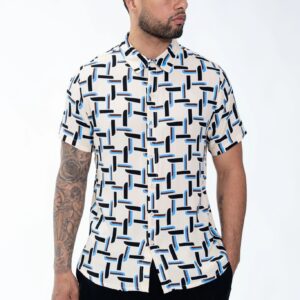 Casual shirt geïnspireerd op abstracte kunst