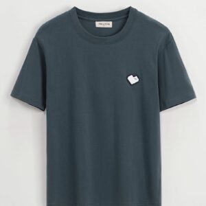 Effen T-shirt met hartjes