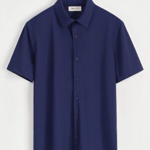 Effen poloshirt met korte mouwen en open kraag