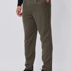 Nette effen herenbroek met zijzakken