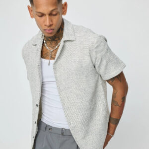 Effen overhemd met korte mouwen