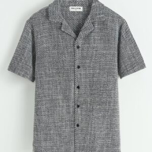 Effen overhemd met korte mouwen