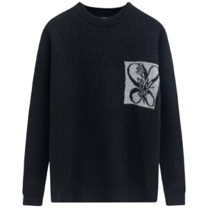 Gebreide trui met nepzakeffect