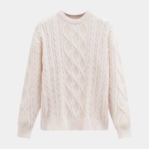 Gevlochten trui met ronde hals