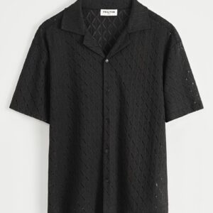 Effen overhemd met korte mouwen