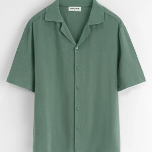 Effen overhemd met korte mouwen en knoopjes