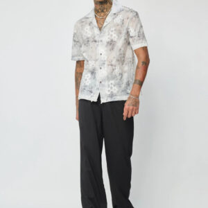 Effen overhemd met korte mouwen