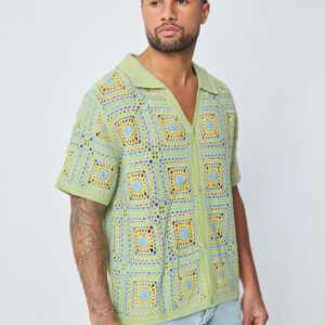 Opengewerkt overhemd met knoopjes